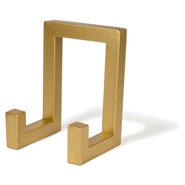 Red Co. 8β Tall Industrial-Style Metal Photo Frame Holder & Plate Display Stand Easel, Matte Gold