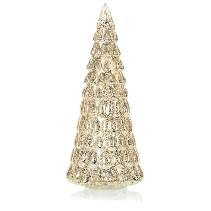 Red Co. 12.5β Light-Up Decorative Tabletop Christmas Tree Holiday Figurine with LED Lights, Gold