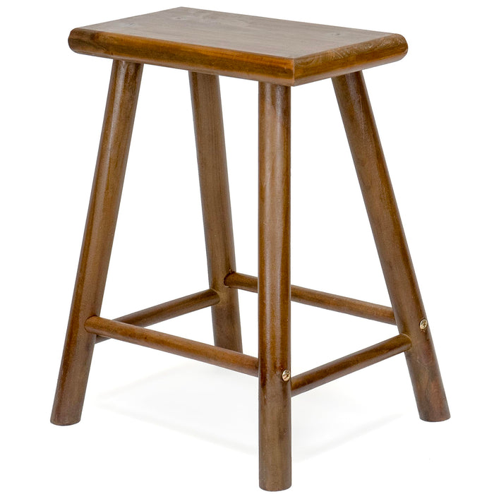 Red Co. 17β Tall Decorative Rectangular Top Rubberwood Stool Display Plant Stand Table, Brown
