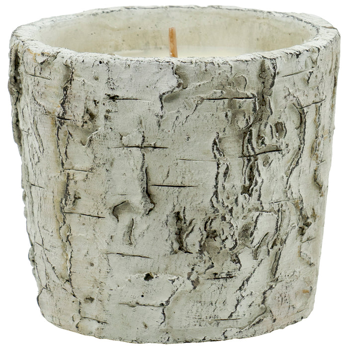 Swan Creek Decorative Highly Scented 1-Wick Candle in White Wood Ceramic Pot, Round β Southern Tea, 8 oz.