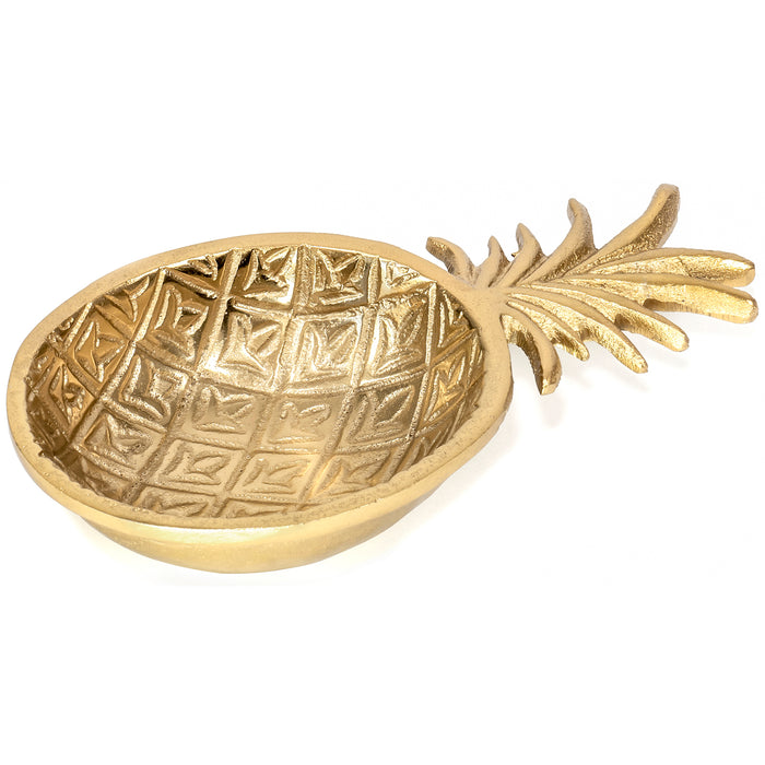 Red Co. 7.75β Small Decorative Metal Accent Pineapple Shaped Storage Bowl Tray, Gold