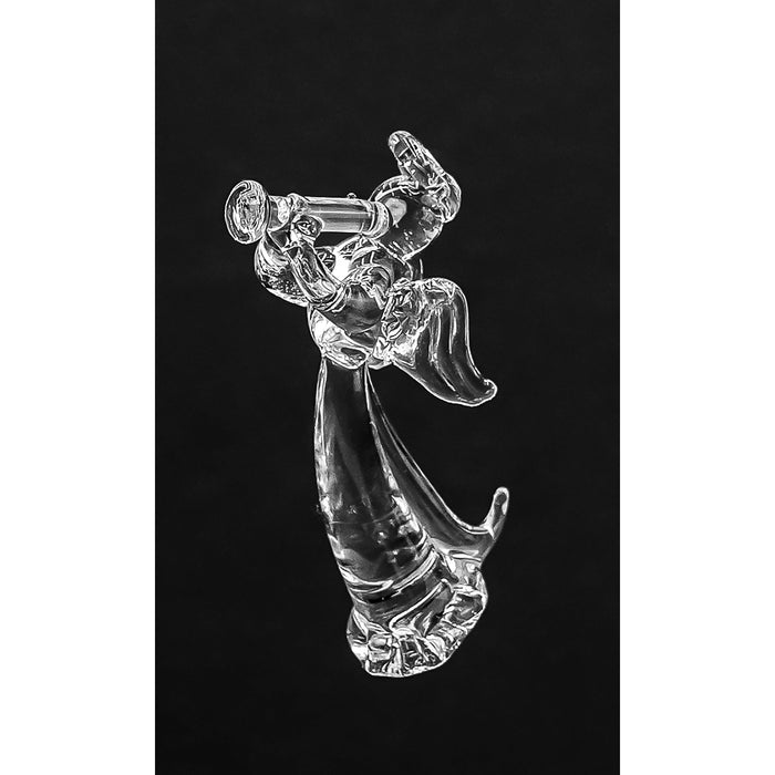 Red Co. Set of 3 Mini 2.75" Clear Glass Holy Angel Hanging Christmas Tree Ornaments