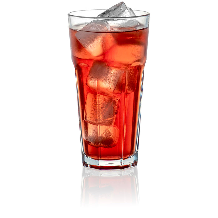 Red Co. Set of 6 Clear Glass 16 Fl Oz Drinking Highball Tumblers for Water, Juice, Beer, Cocktails