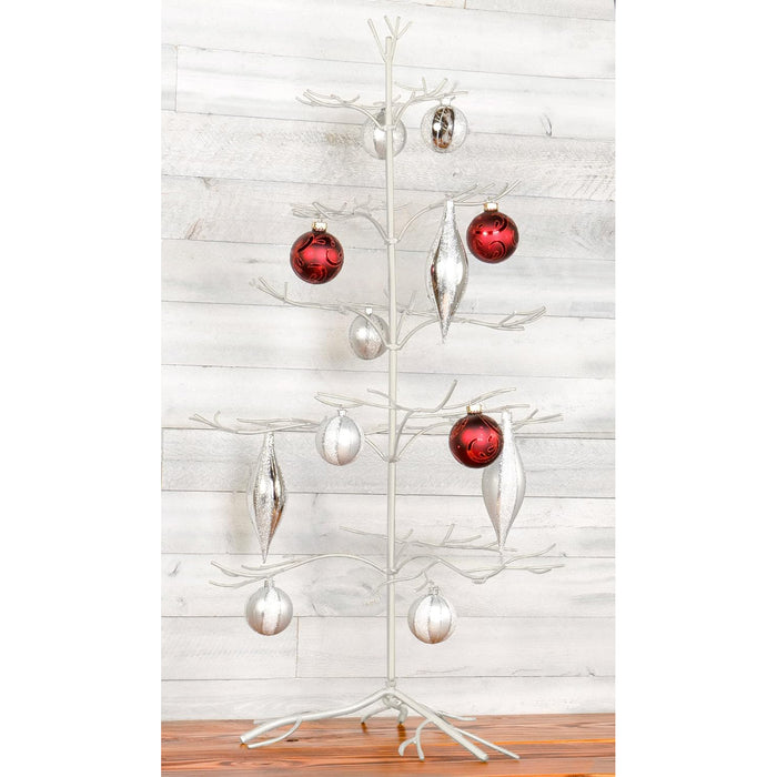 Red Co. Ornament Tree Christmas Décor/Jewelry and Accessory Display in White Finish - 36" h