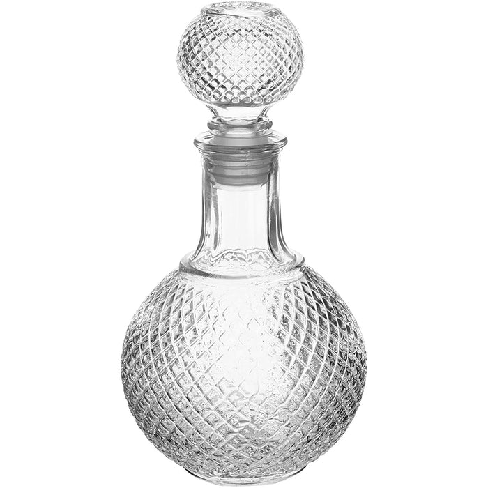 European Glass Bottle with Airtight Stopper, Liquor Decanter, 16 Ounce