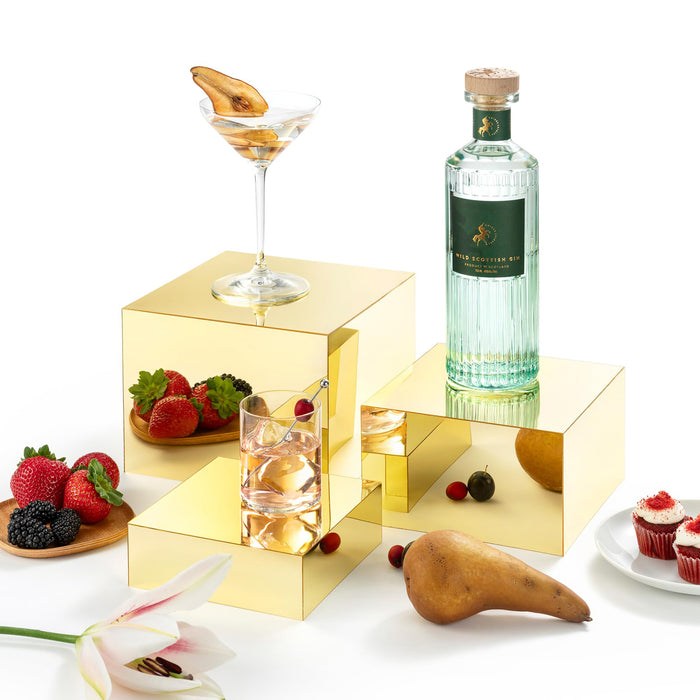 Red Co. Set of 3 Acrylic Cube Display Nesting Risers with Hollow Bottoms