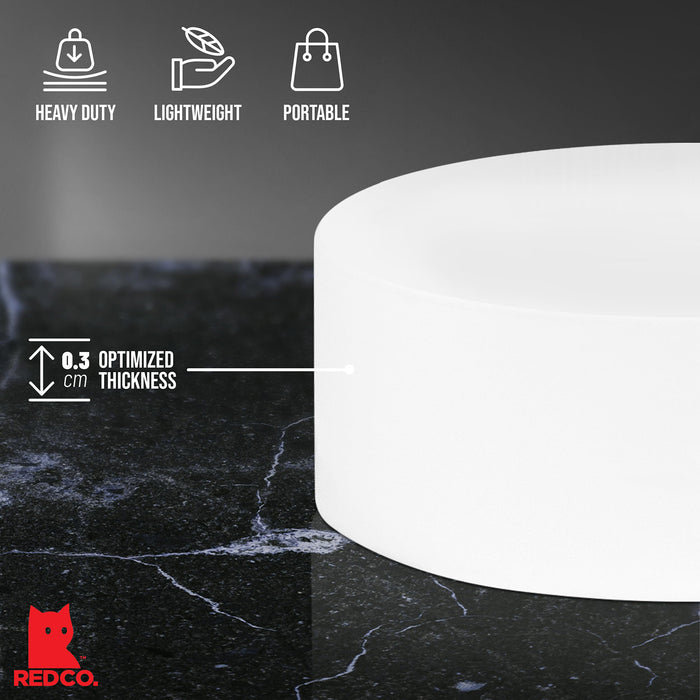 Red Co. Set of 3 Sizes Acrylic Round Cylinder Display Nesting Riser Stands with Hollow Bottoms