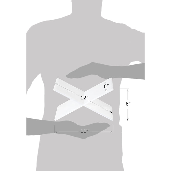 Red Co. Acrylic Book Holder 2 Piece Reading Stand for Open and Closed Books, Magazines, Textbooks 6" x 11" x 6"