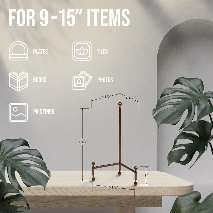 Red Co. Decorative Tripod Plate Stand and Art Holder Easel