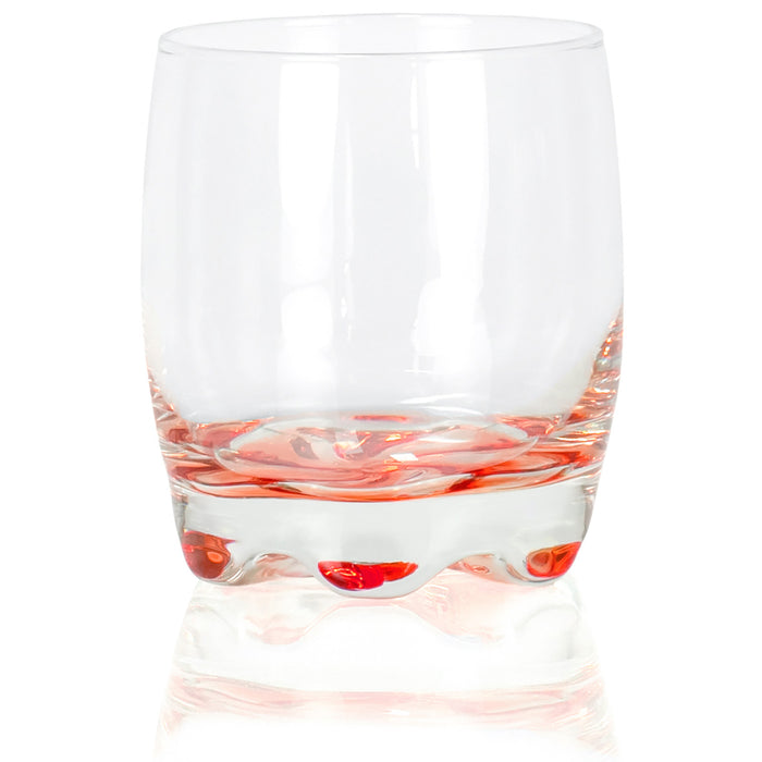 Red Co. Vibrant Splash Water/Beverage Glasses, 9.75 Ounce