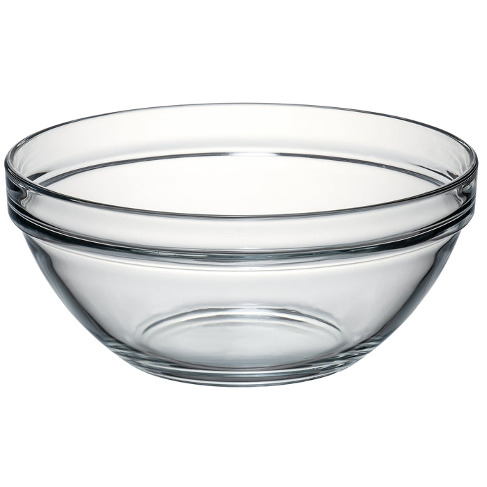 Red Co. Fully Tempered Clear Glass Mixing Bowl with Safety Rim