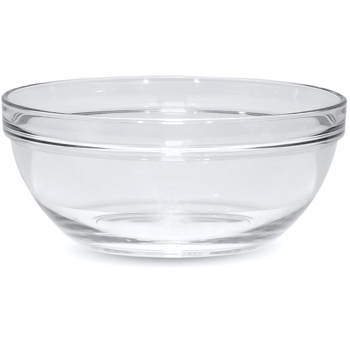 Red Co. Fully Tempered Clear Glass Mixing Bowl with Safety Rim