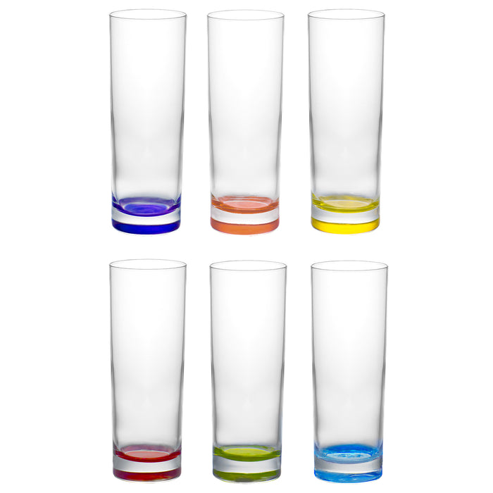 Collins Slim Water Beverage Glasses, 10 Ounce - Set of 6