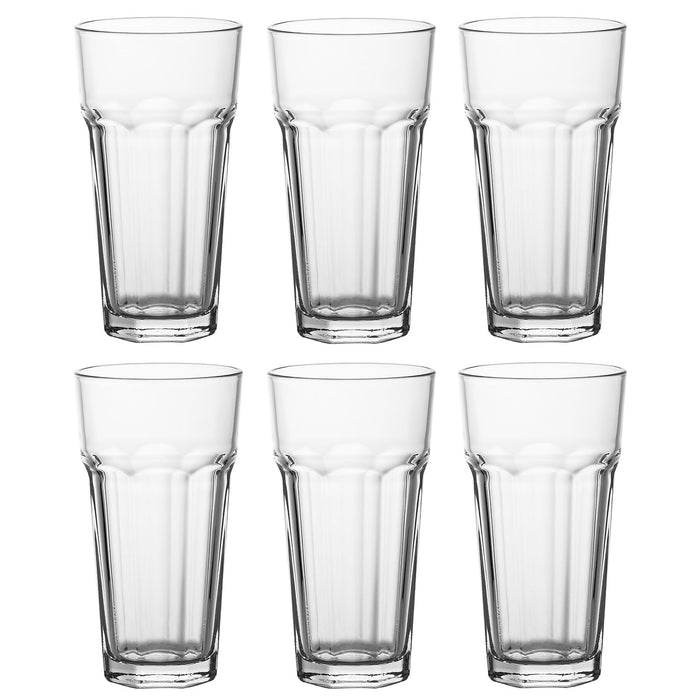 Red Co. Classic Design Tumbler Drinking Glass Beverage Glasses, Set of 6