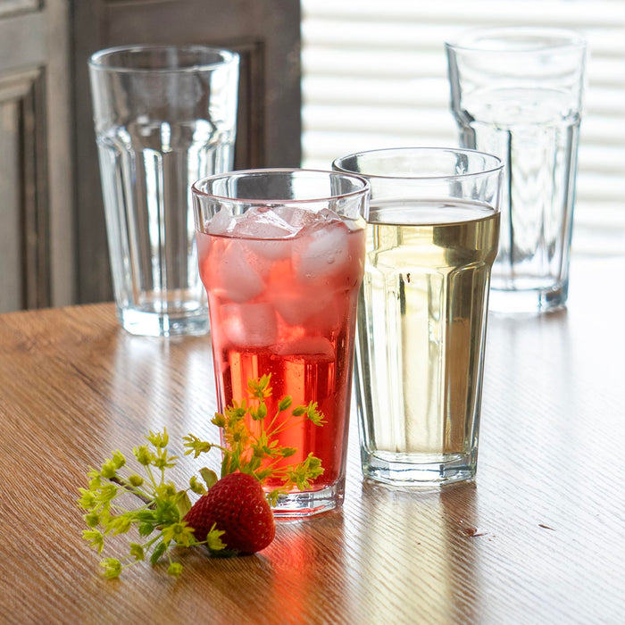 Red Co. Classic Design Tumbler Drinking Glass Beverage Glasses, Set of 6