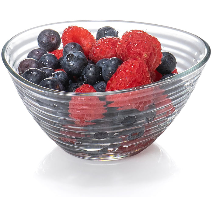 Red Co. Clear Glass Ribbed Mixing & Serving Bowl