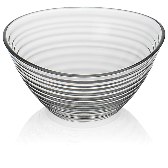 Red Co. Clear Glass Ribbed Mixing & Serving Bowl