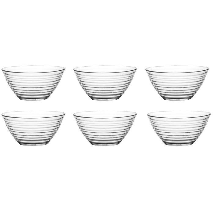 Red Co. Clear Glass Ribbed Mixing & Serving Bowl