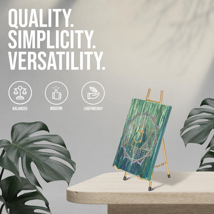 Red Co. Modern Metal Tripod Plate Stand and Art Holder Easel