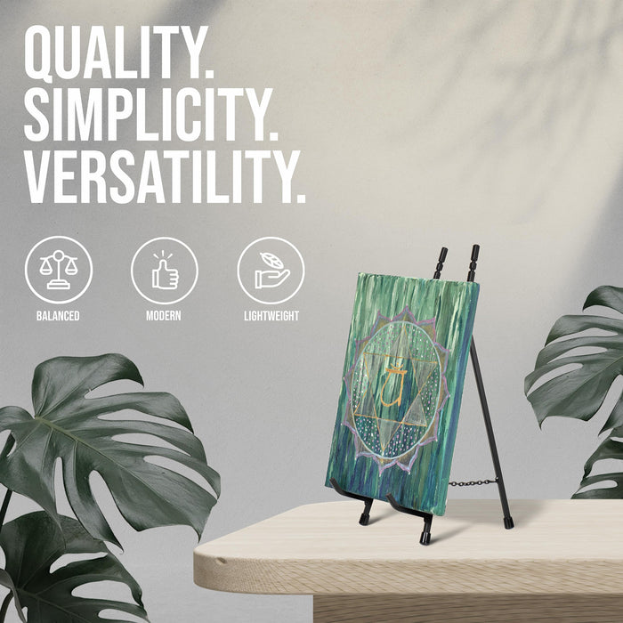 Red Co. Modern Metal Tripod Plate Stand and Art Holder Easel