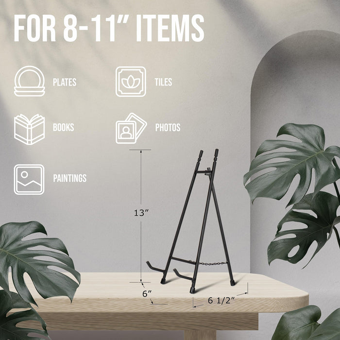 Red Co. Modern Metal Tripod Plate Stand and Art Holder Easel