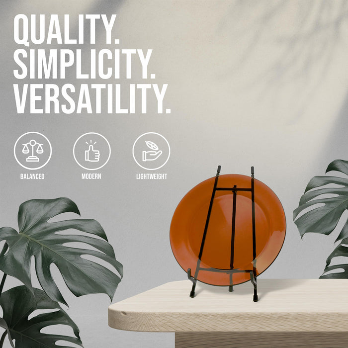 Red Co. Modern Metal Tripod Plate Stand and Art Holder Easel