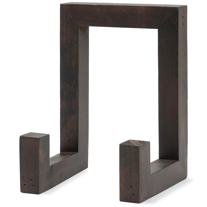 Red Co. 8” Tall Decorative Farmhouse Wooden Display Plate Stand and Art Holder Easel