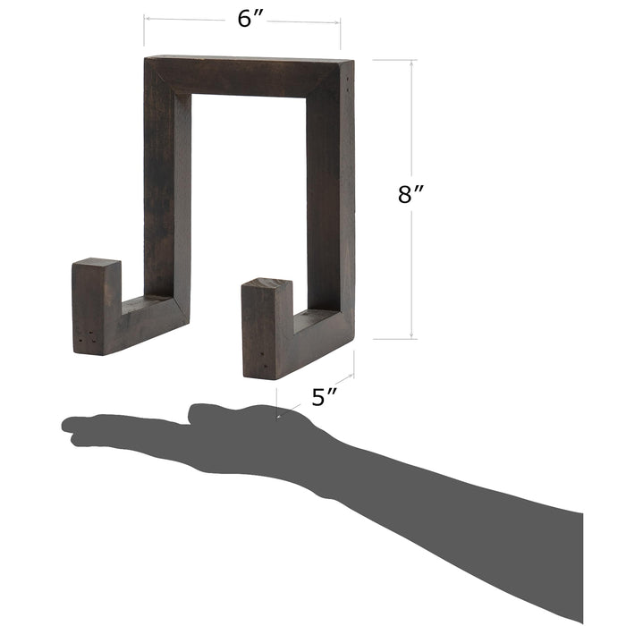 Red Co. 8” Tall Decorative Farmhouse Wooden Display Plate Stand and Art Holder Easel