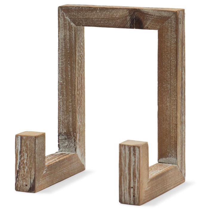 Red Co. 8” Tall Decorative Farmhouse Wooden Display Plate Stand and Art Holder Easel