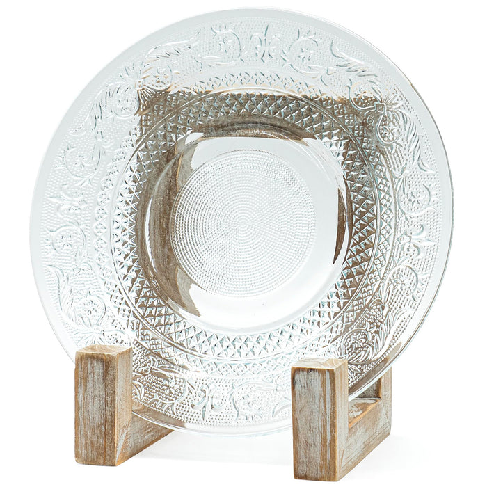 Red Co. 8” Tall Decorative Farmhouse Wooden Display Plate Stand and Art Holder Easel