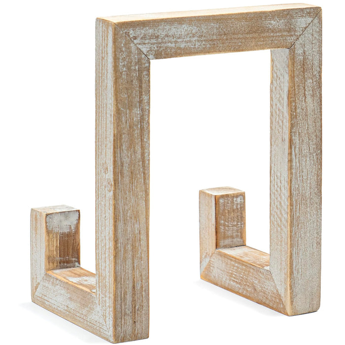 Red Co. 8” Tall Decorative Farmhouse Wooden Display Plate Stand and Art Holder Easel