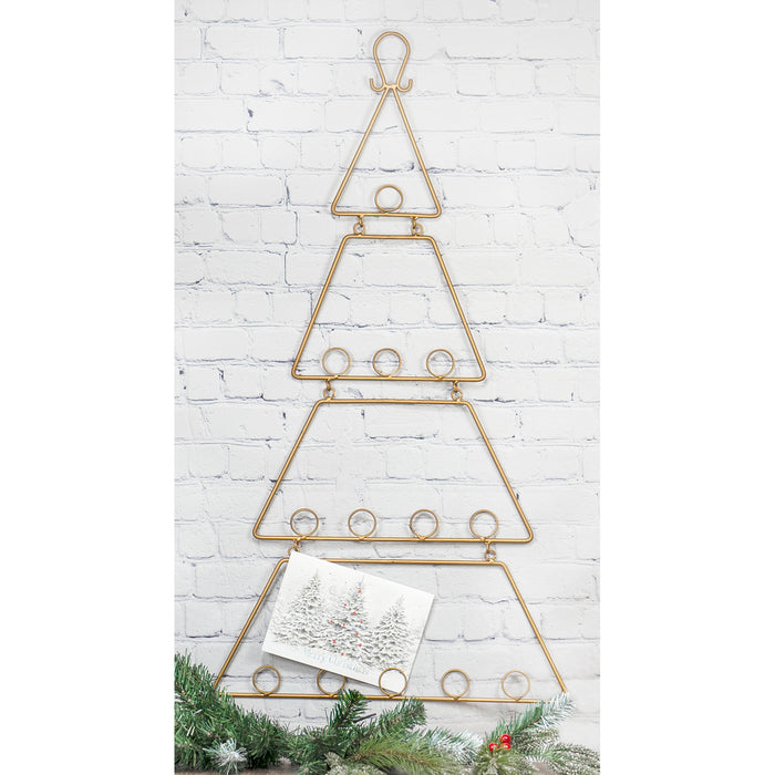 Red Co. 35" Decorative Metal Wall Hanging Ornament Tree Card & Photo Holder Display