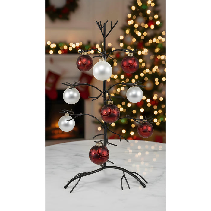 Red Co. Ornament Tree Christmas Décor Jewelry and Accessory Display in Black Finish - 25" h