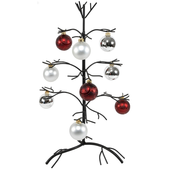 Red Co. Ornament Tree Christmas Décor Jewelry and Accessory Display in Black Finish - 25" h
