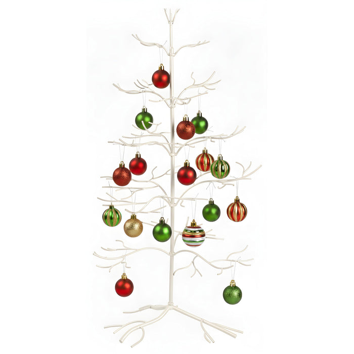 Red Co. Ornament Tree Christmas Décor/Jewelry and Accessory Display in White Finish - 36" h