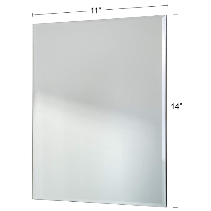 Red Co. Large Decorative Frameless Beveled Edge Wall Hanging Mirror, Rectangular