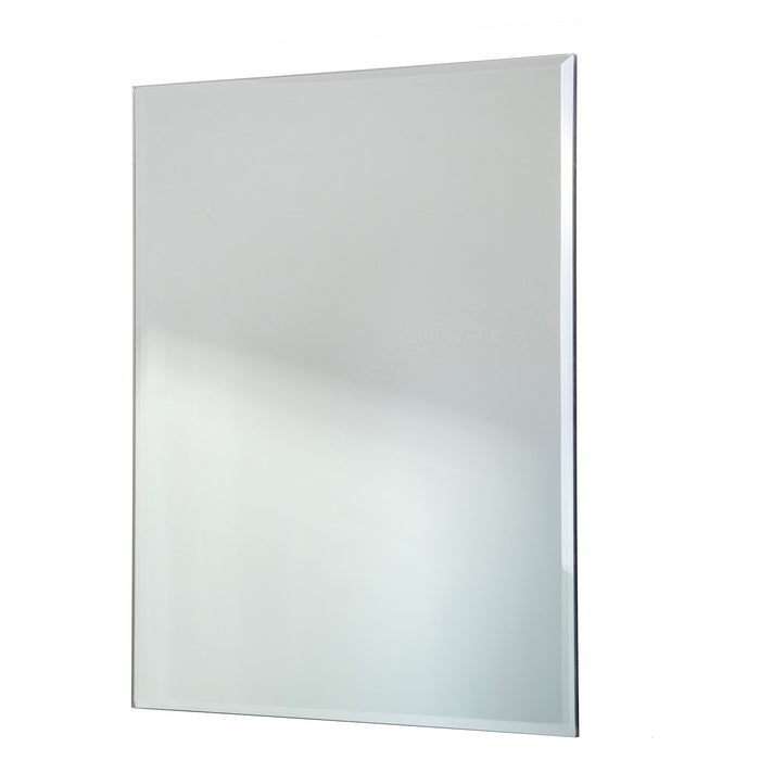 Red Co. Modern Minimalist Rectangular Wall Mirror, Frameless with Beveled Edge, Large