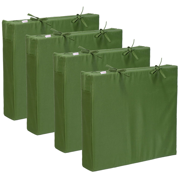 Red Co. 4 Pack Waterproof Outdoor Cushion Seat Cover Replacement with Zipper, Green