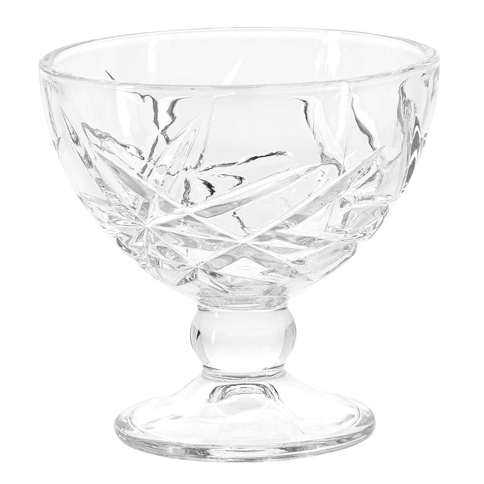 Red Co. Classic Footed Dessert Cups, Premium Crystal Clear Glass Ice Cream Bowls - Perfect for Parfait Fruit Salad or Pudding, Set of 6, 9 Oz