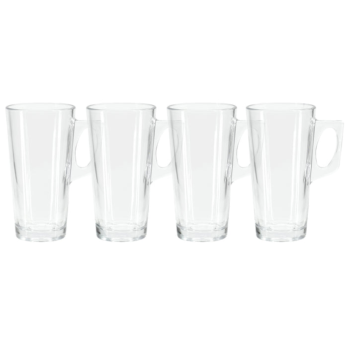 Red Co. Highball Tumbler Drinking Glass with Handle Set of 4 for Water, Juice, Beer, Cocktails, Hot Chocolate - 22.5oz