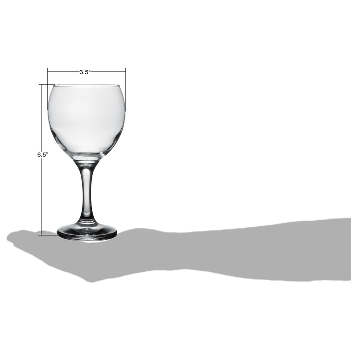 Classic Crystal Clear Stemmed White Wine Glass, 8 Ounce - Set of 4