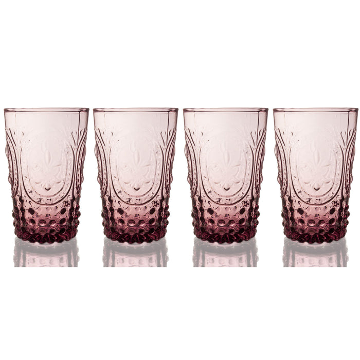 Fleur De Lys Colored Juice Glass 4-Piece Set