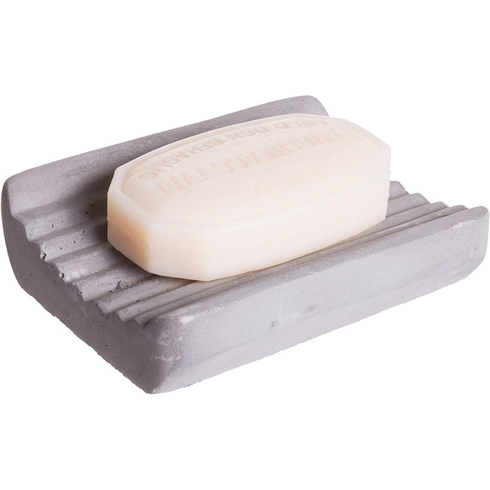 Red Co. Country Farmhouse Inspired Cement Soap Dish, Small 4-inch