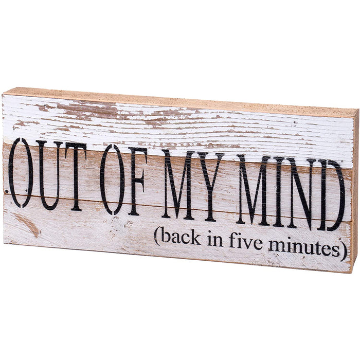 Second Nature By Hand 14x6 Inch Reclaimed Wood Art, Handcrafted Decorative Wall Plaque — Out of My Mind