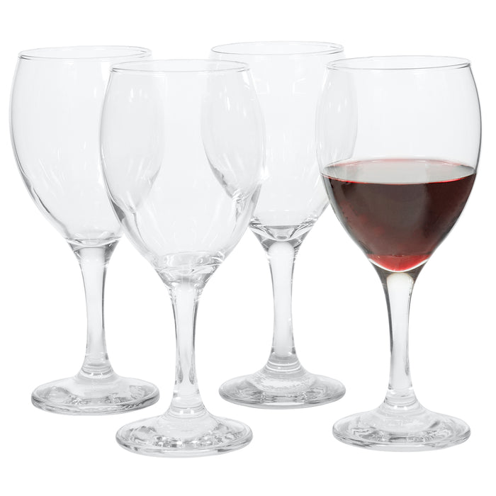 Red Co. Classic Clear Wine Glass for Red Wine, Dishwasher Safe, 13.5 Ounce, Set of 4