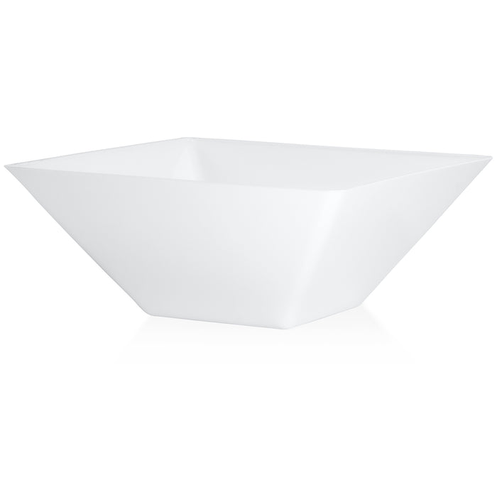 Red Co. 8.5” x 8.5” Square 2 Quart Reusable Tapered Fruit  Serving Bowl, White