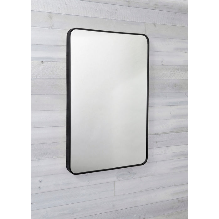 Red Co. Rectangular Wall Accent Mirror with Rounded-Corner Metal Frame, Large