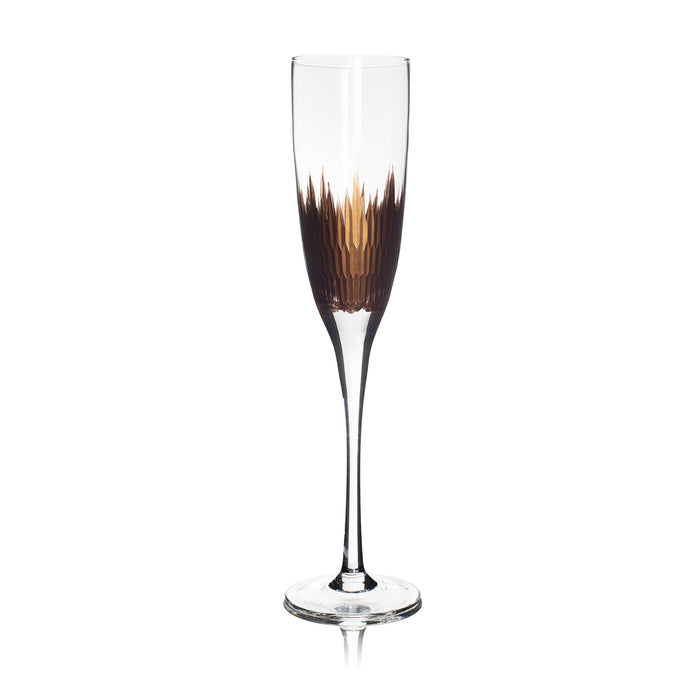 Firelight Gold Collection Champagne Glass, Flute Style (9-Ounce, Set of 4)