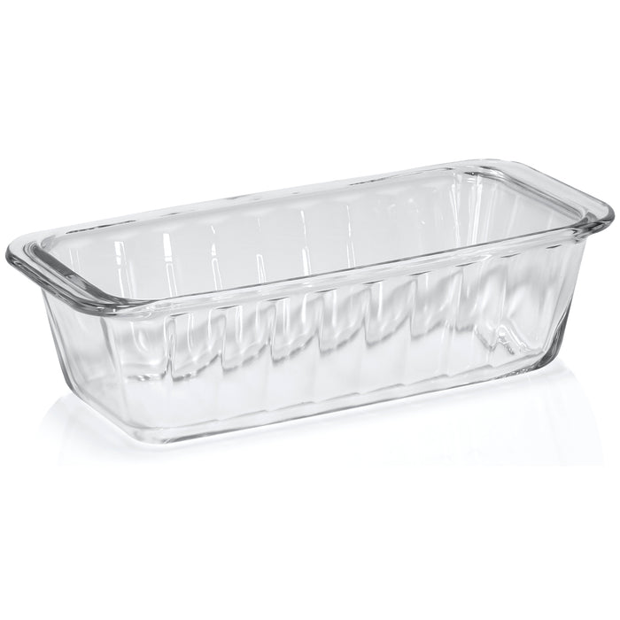 Red Co. 9.75” x 2.75” Clear Borosilicate Glass 1.2 Quart Baking Pan with Handles, Rectangular