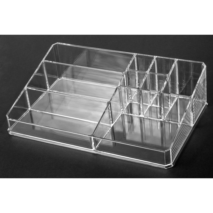 Red Co. Large Premium Quality Crystal Clear Acrylic Countertop Makeup Palette Organizer - Cosmetic Display Case Jewelry Storage Box Tray